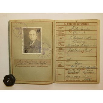 Wehrpaß för krigsveteranen Edmund Neckelbrecher som stred 1914. Espenlaub militaria